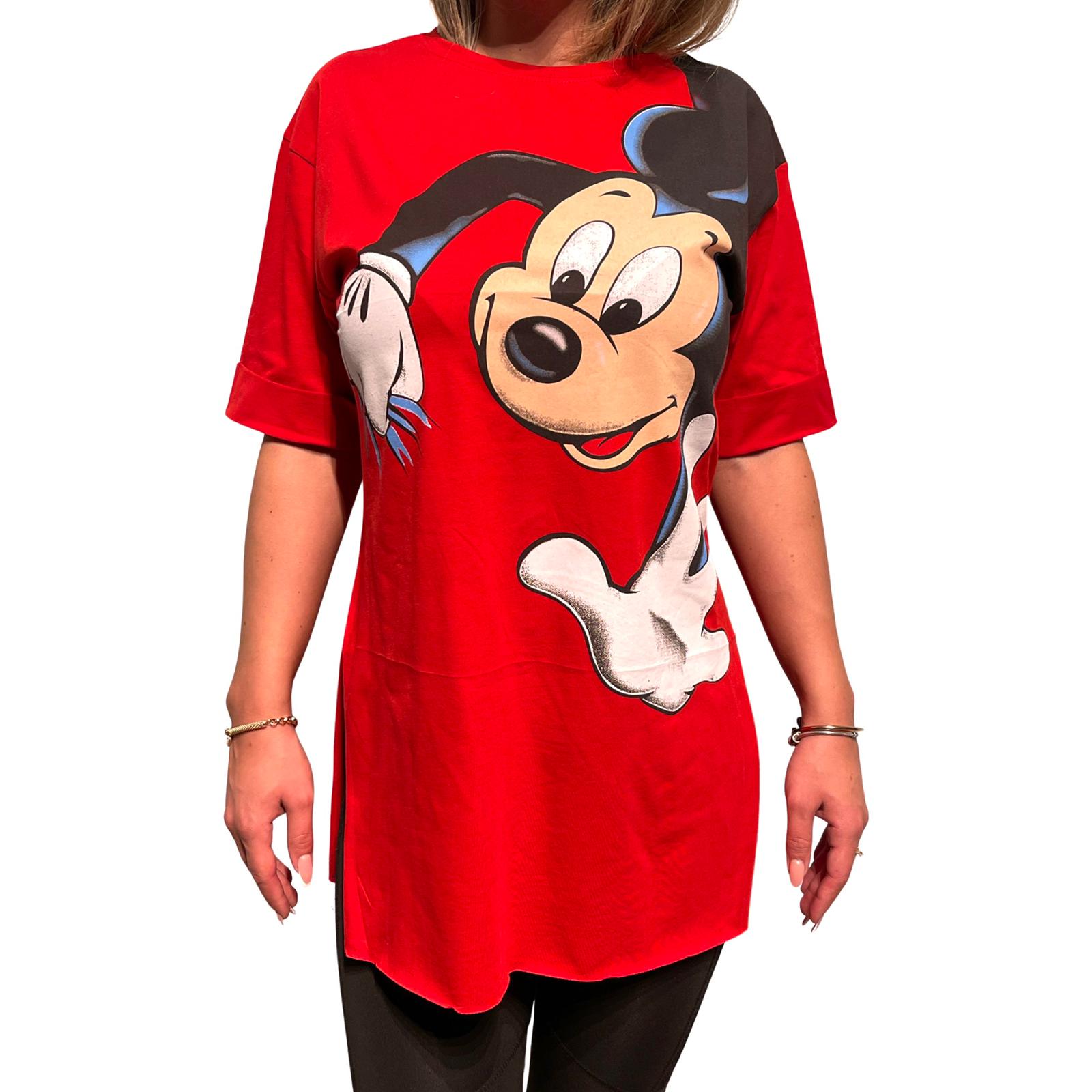 Tricou Femei, 100%, Mickey Mouse, Rosu Intisimo