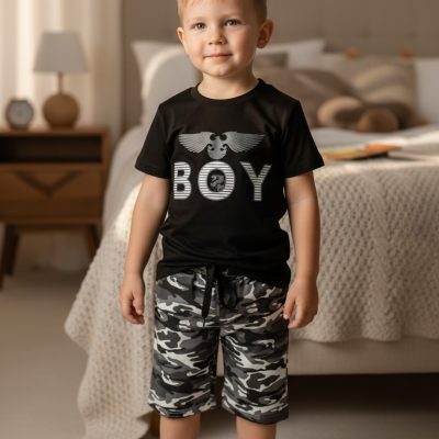 Compleu pentru copii, 3→7 ani, Army, Boy, Negru/Gri