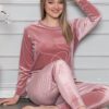 Pijama Femei, Material Catifea, Lux, Roz