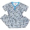 Pijama Femei, Marimi Mari, Tricou, Pantaloni Lungi, Albastru/Alb