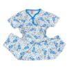 Pijama Femei, Marimi Mari, Tricou, Pantaloni Lungi, Alb/Albastru