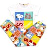 Pijama Femei, Snoopy, Maneca Scurta, Alb/Multicolor