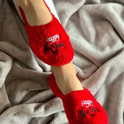 Botosi Happy New Year, Balerini, Cocolino, Masura One-Size 37→40, Rosu