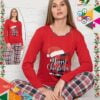 Pijama Femei, Colectie Craciun, Merry Christmas, Rosu