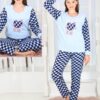 Pijama Femei, Love, Pufos, Cocolino, Albastru