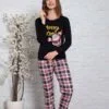 Pijama Femei, Colectie Craciun, Merry X-MASS, Negru/Rosu