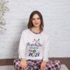 Pijama Femei, Colectie Craciun, Christmas Loading, Alb/Rosu