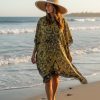 Rochie Plaja, Pareo, Matase si Vascoza, Negru/Galben