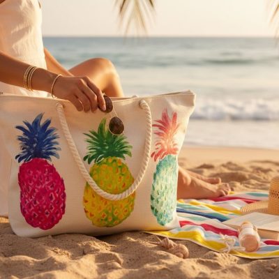 Geanta de plaja, Mare, Fashion, Portofel Cadou, Model Ananas