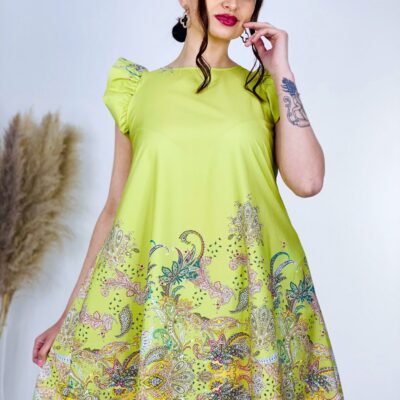 Rochie de Vara, Vaporoasa, Verde Lime