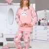 Pijama Fete, 6-14 ani, 100% Mikro, Model Pisicute, Cocolino