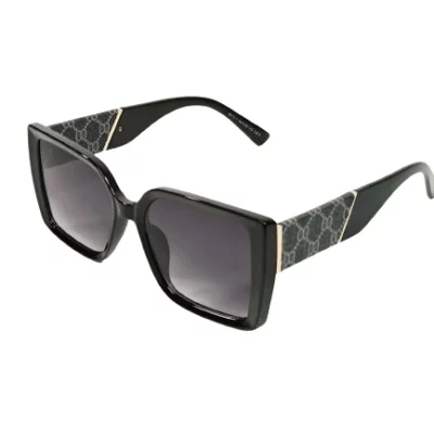 Ochelari de soare Fashion, Barbati, Oversize, Protectie UV400, Patrati, Negru/Gri
