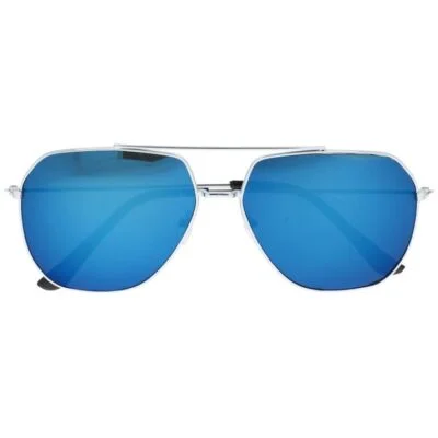 Ochelari de soare Fashion, Barbati, Protectie UV400, Simpli, Albastru
