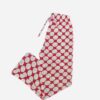 Pantaloni pijama, Buline, Bumbac, Rosu/Alb