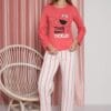 Pijama Femei,Maneca Lunga, This Might Tickle, Bumbac, Portocaliu