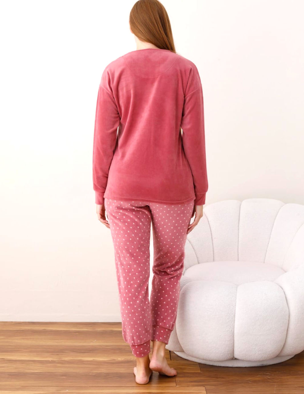 Pijama Dama, De Iarna, Polar, Super Catifelata, Don't Worry, Roz Pudra 4