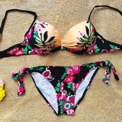 Costum de baie, Doua Piese, Push-Up, Imprimeu Floral