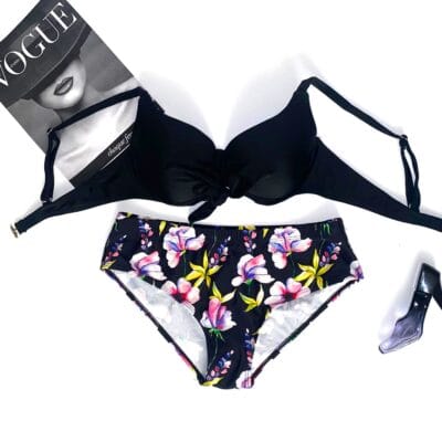 Costum de baie, Doua Piese, Negru