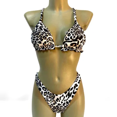 Costum de baie, Doua Piese, Tanga, Animal Print