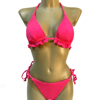 Costum de baie, Doua Piese, Brazilian, Roz