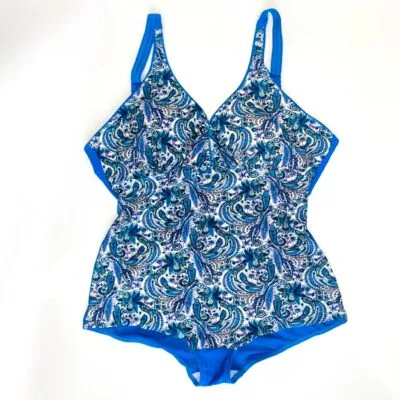 Costum de baie, Intreg, Marime Mare, Albastru