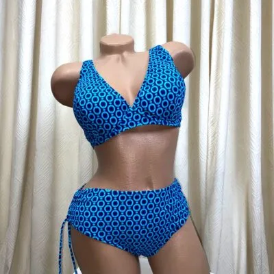 Costum de baie, Doua Piese,  Marime Mare, Albastru
