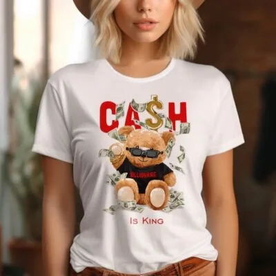Tricou Femei, Bumbac, Billionaire, Alb