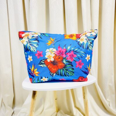 Geanta de plaja, Fashion, Flori, Albastru