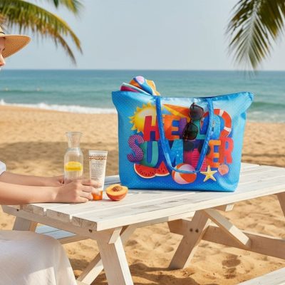 Geanta de plaja, Fashion, Hello Summer, Multicolor