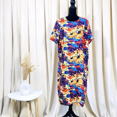 Rochie Lejeră De Vară, Multicolor, Imprimeu Abstract