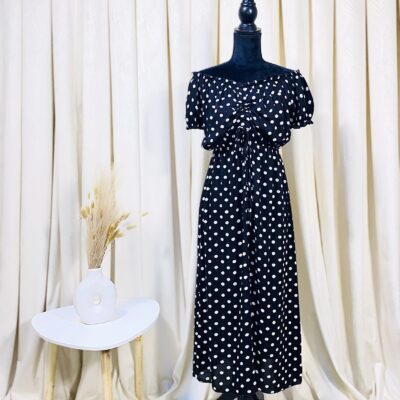 Rochie Dama, Midi, Buline, Negru