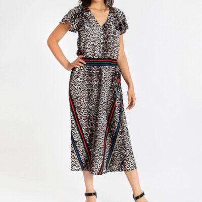 Rochie Dama, Midi, Animal Print
