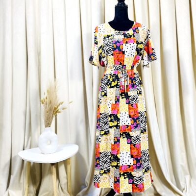 Rochie Dama, Maxi, Imprimeu Patchwork