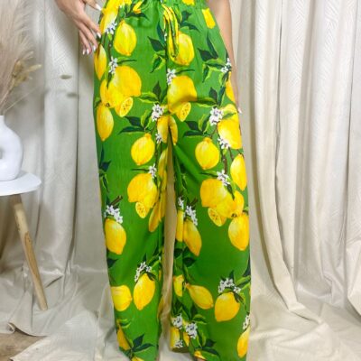 Pantaloni Largi de Primavara-Vara, Lamai, Verde