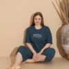 Pijama Femei, Trei Sferturi, Bumbac, Just Be Real, Marime Mare, Albastru Nautilius