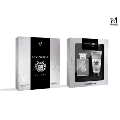 Set Invincible Extreme , Barbati, Parfum 50 ml+After Shave 50 ml - Montage Brands
