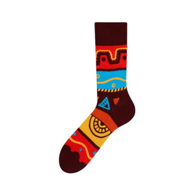 Sosete Fashion, Unisex, One-Size, Imprimeu Figuri Geometrice, Multicolor