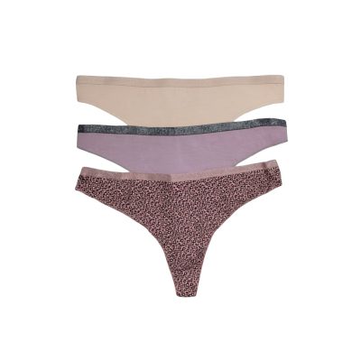 Chiloți tanga din bumbac - set de 3 bucăți