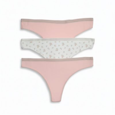 Chiloți tanga din bumbac - set de 3 bucăți