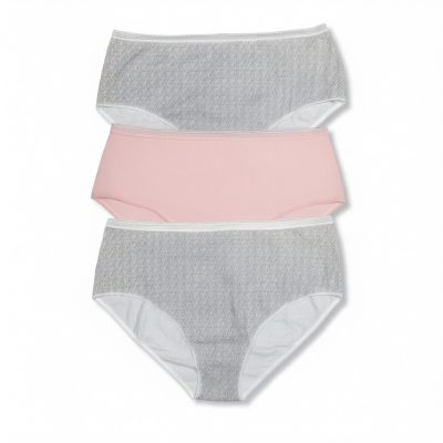 Chiloți cu talie inalta din bumbac - set de 3 bucăți