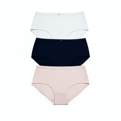 Chiloți cu talie inalta din bumbac - set de 3 bucăți