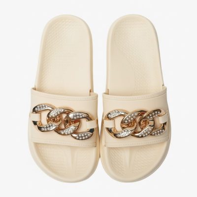 Papuci Femei, Jomix, Lant, Crem