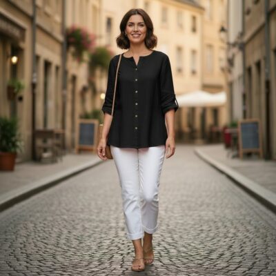 Camasa Femei, Croi Lejer, Negru