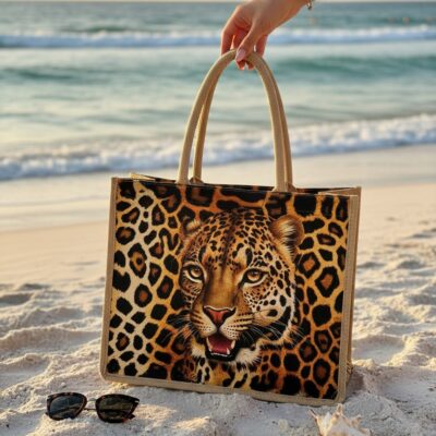 Geanta de plaja, Fashion, Imprimeu Statement