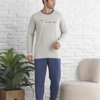Pijama Barbati, Bluza + Pantaloni lungi